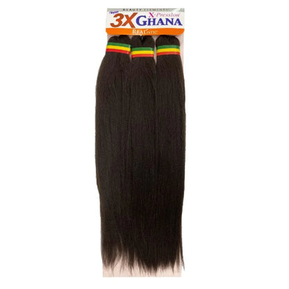 Pre-stretched X-Pression 3X Ghana Braids unfolded 50"