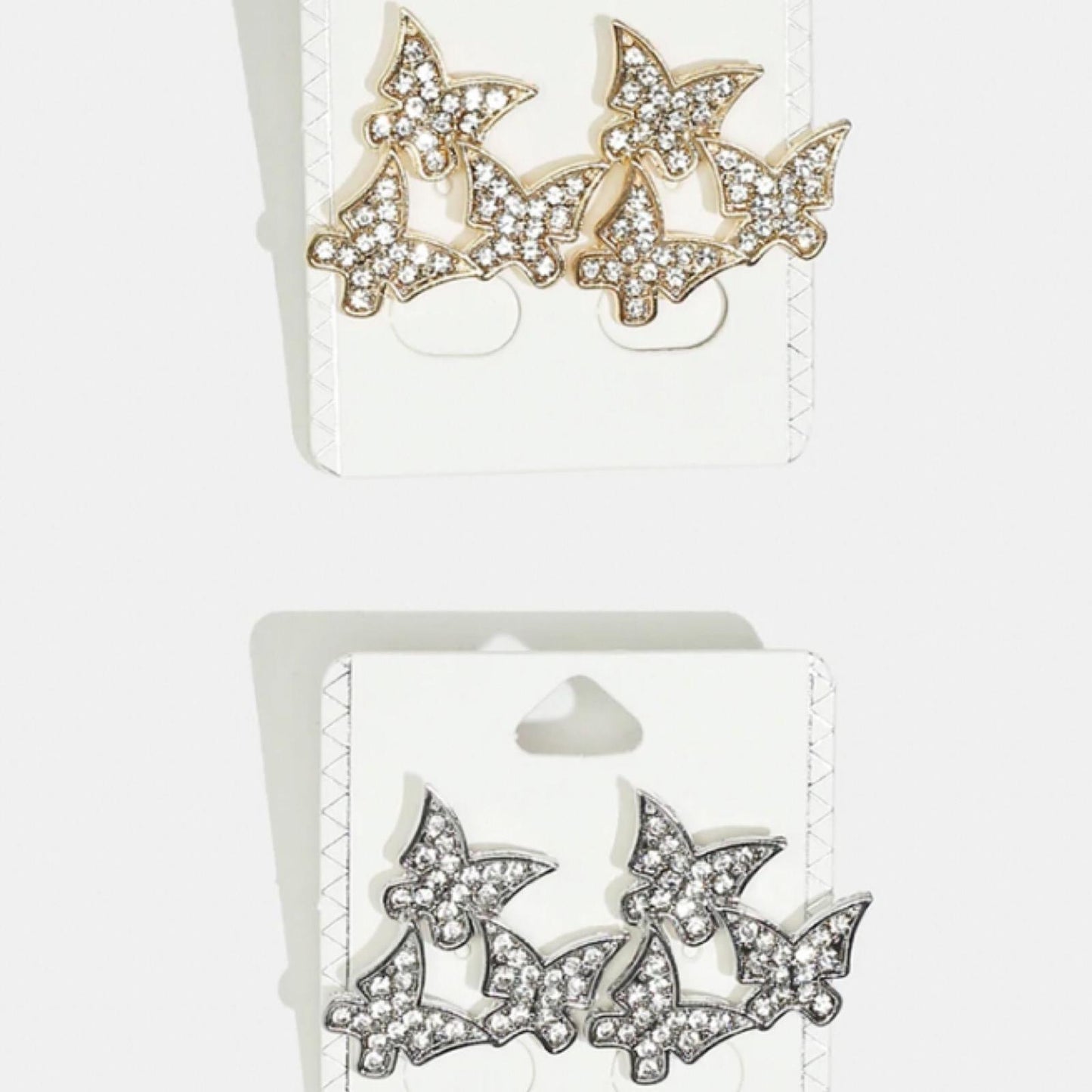 Trio stud butter fly earrings