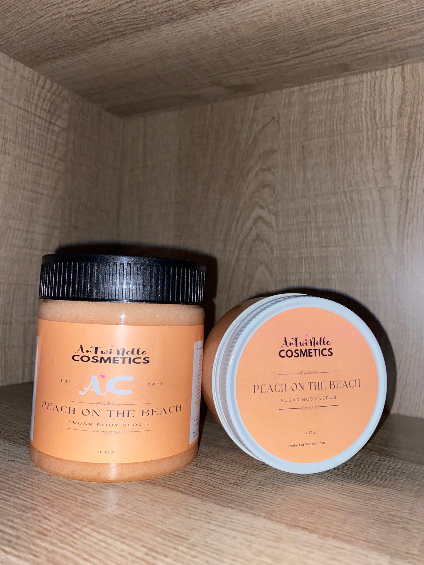 Peach on the beach body scrub