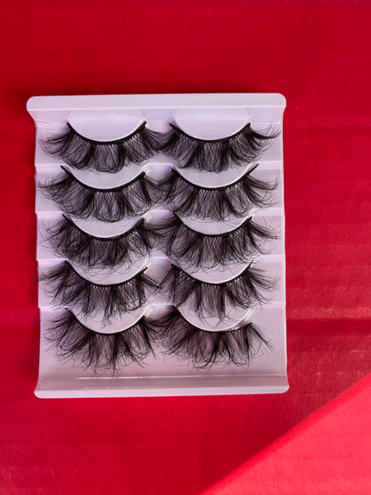 LASHES Eyelashes 5 Pair tray