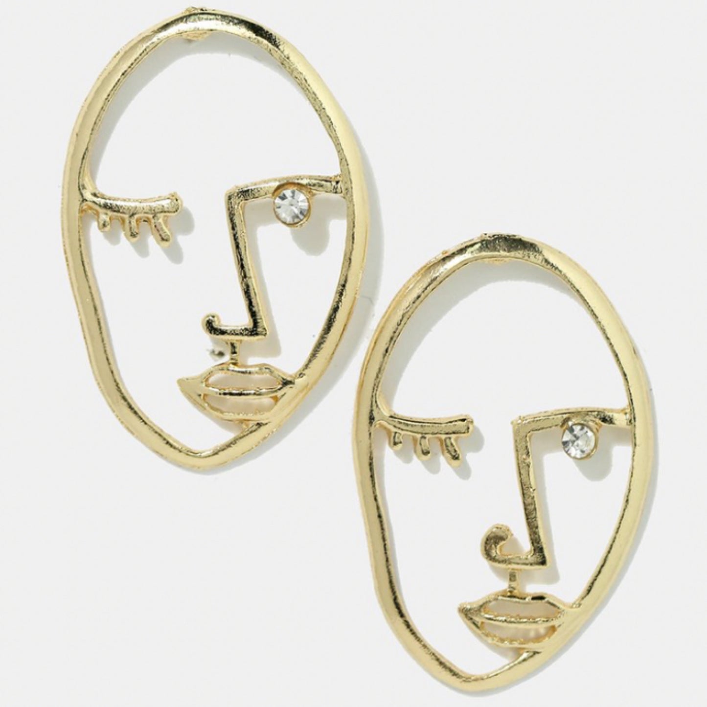 Whole face statement earrings