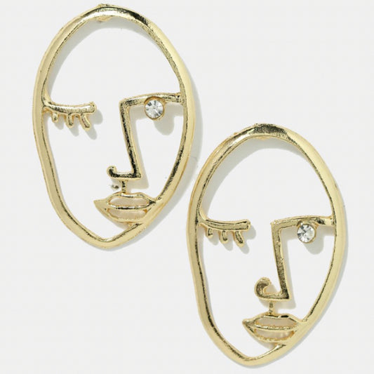 Whole face statement earrings