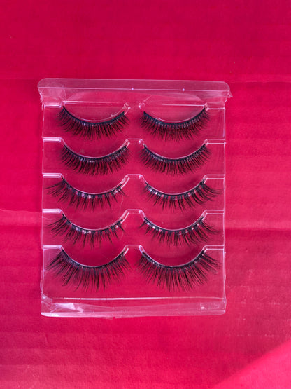 LASHES Eyelashes 5 Pair tray