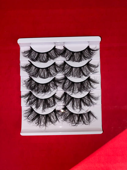 LASHES Eyelashes 5 Pair tray