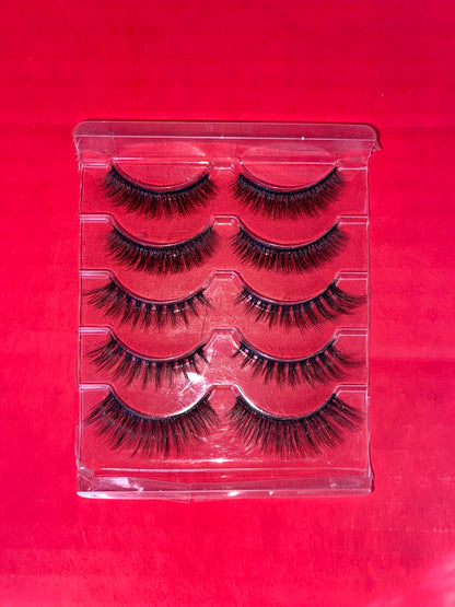 LASHES Eyelashes 5 Pair tray